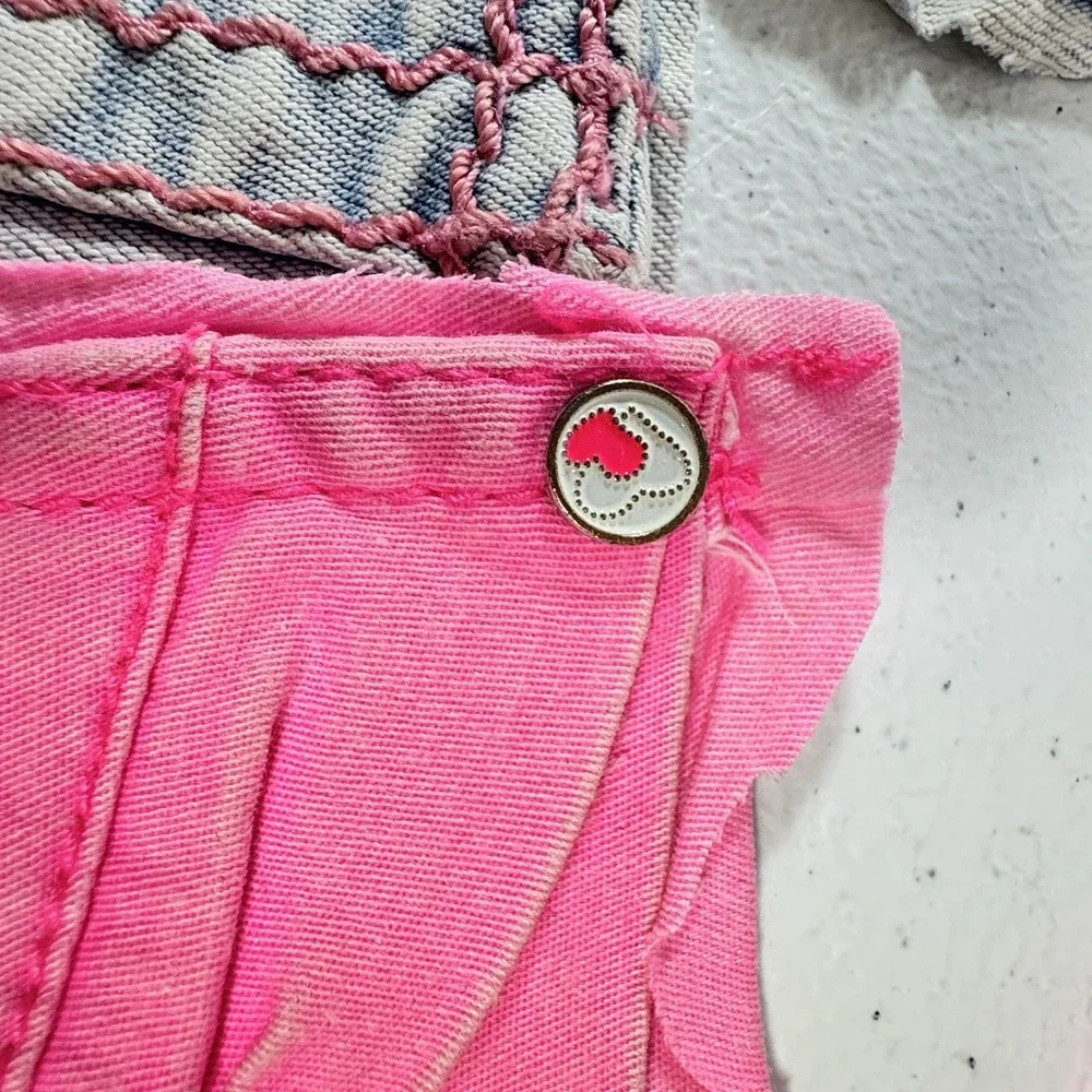 Denim Pockets For Crafts Pink 17 Pairs